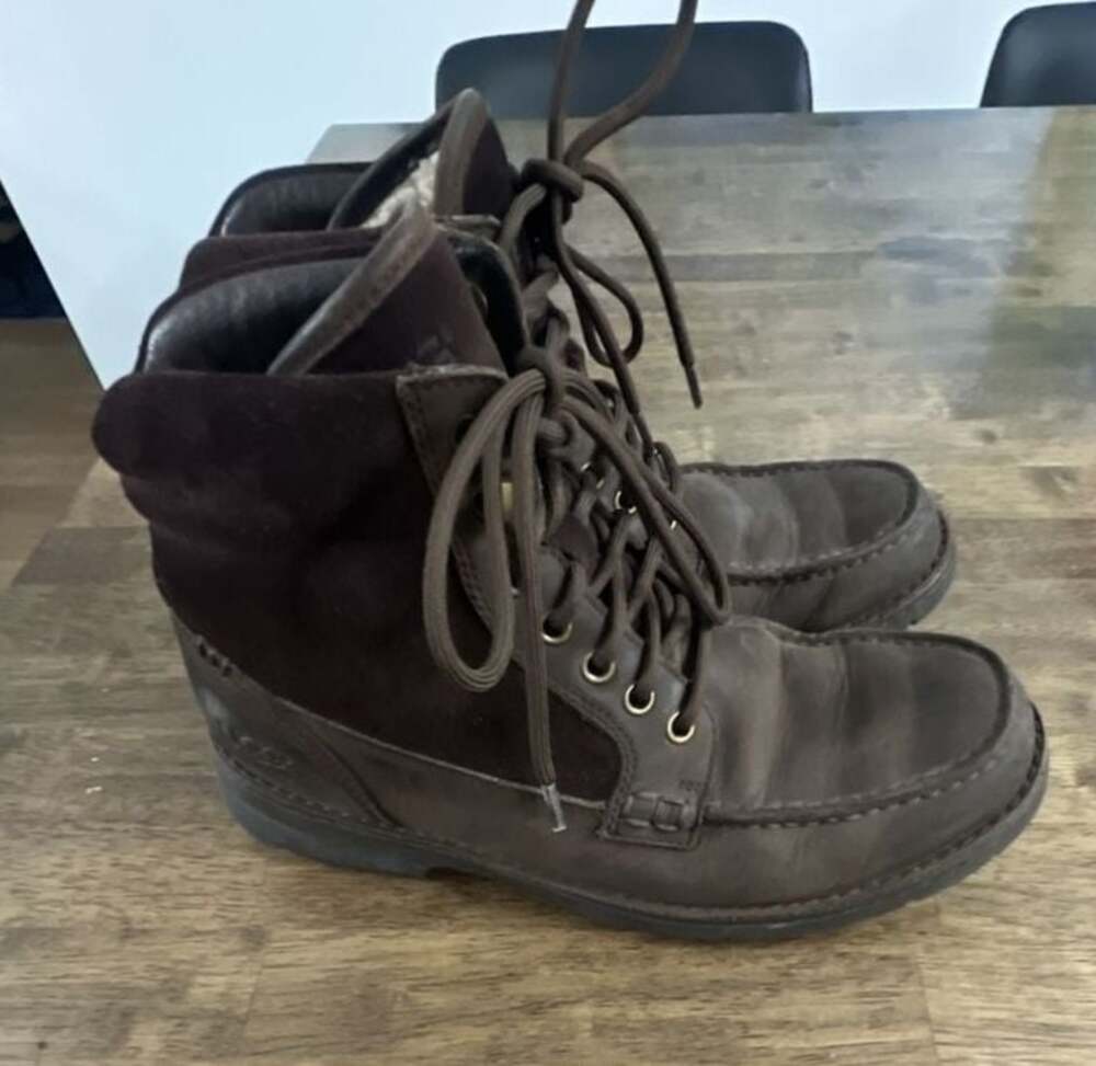 UGG Barrington Waterproof Moc Toe Ankle Boots Brown Men's Size 7.5